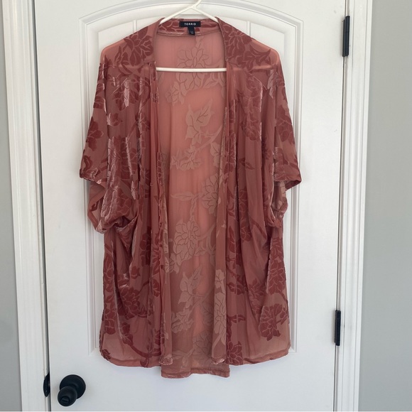 torrid Other - Torrid Burnout Kimono in Withered Rose Pink Size 1/2